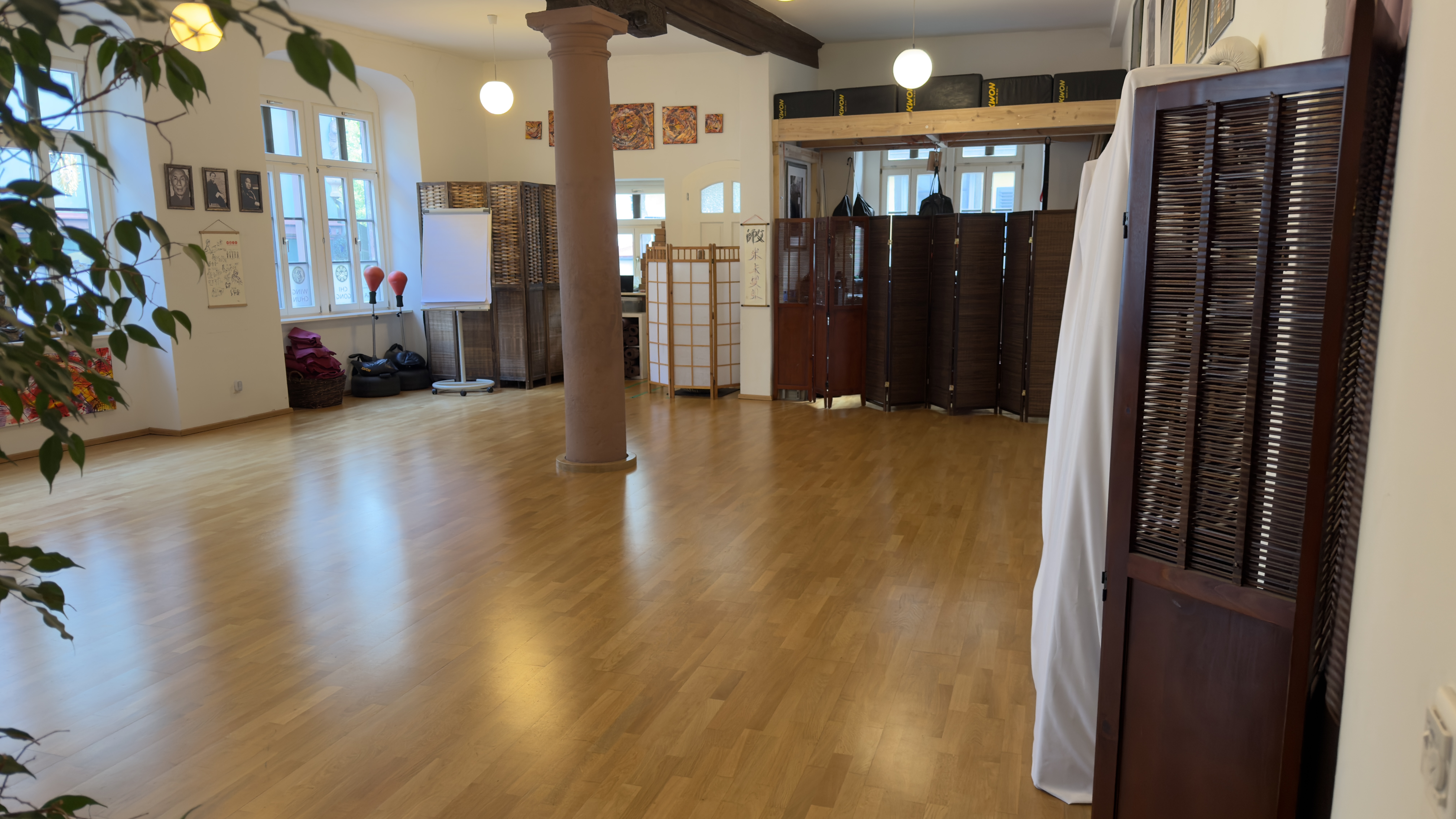 Der helle Trainingsraum in Frankfurt Höchst